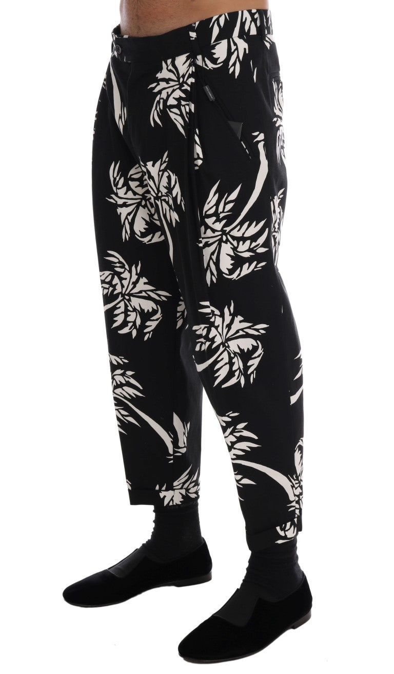 Elegant Tree Print Ankle Trousers - ventzia
