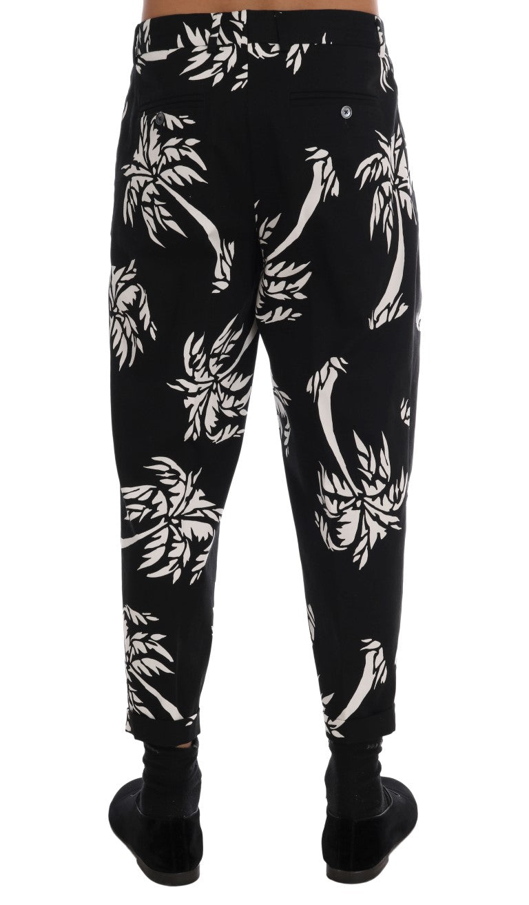 Elegant Tree Print Ankle Trousers - ventzia
