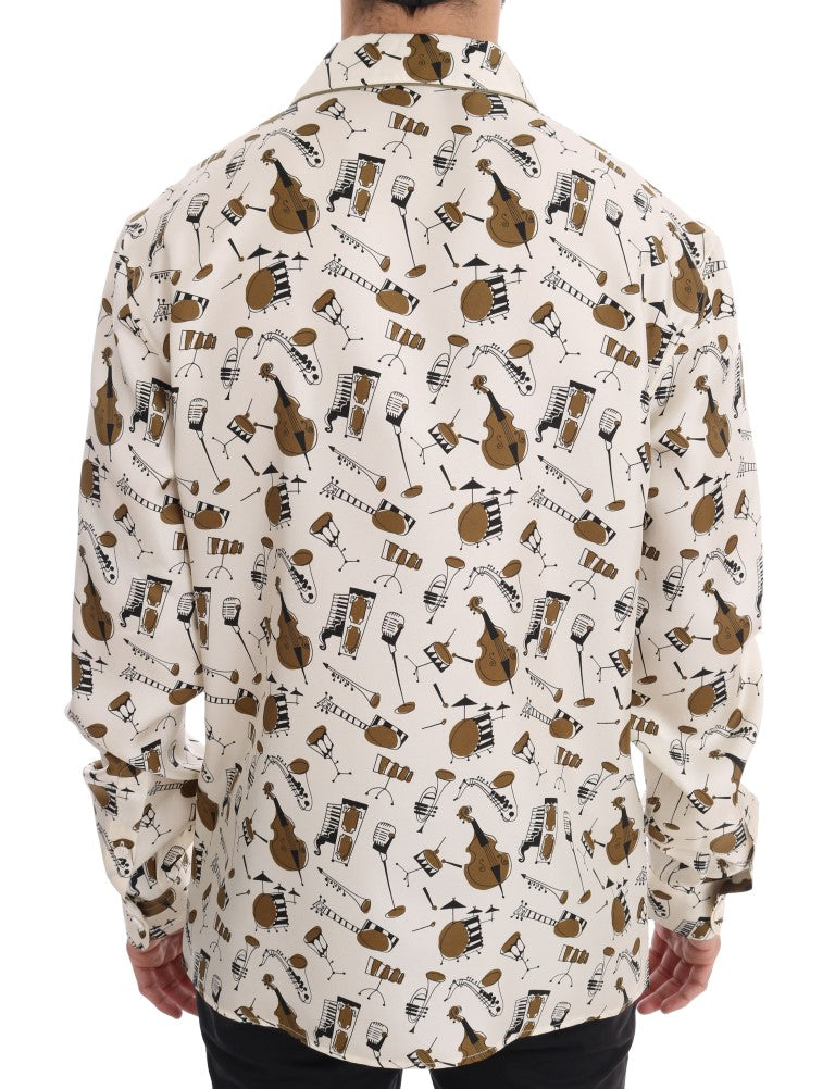 Exclusive Silk Casual Men's Shirt - JAZZ Motive - ventzia