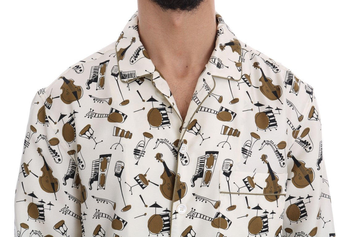Exclusive Silk Casual Men's Shirt - JAZZ Motive - ventzia