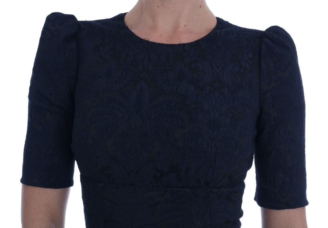 Floral Brocade Mini Flare Dress - ventzia