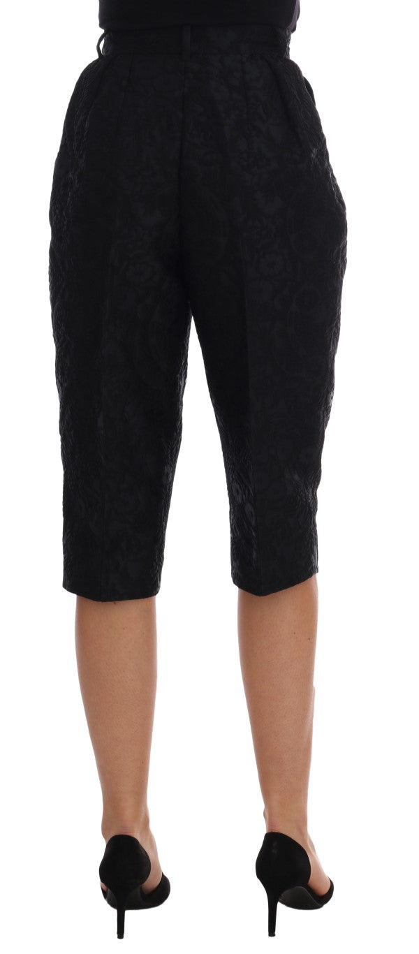 Elegant Floral Brocade Dress Shorts - ventzia