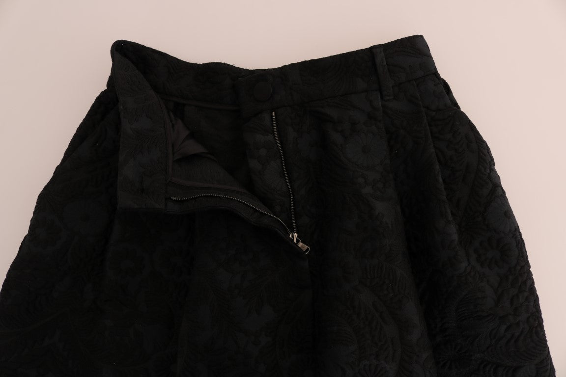 Elegant Floral Brocade Dress Shorts - ventzia