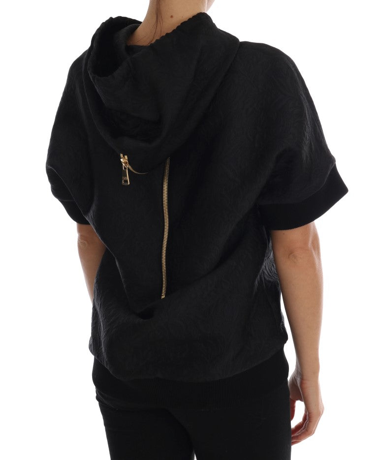 Enchanted Brocade Crystal Hooded Sweater - ventzia