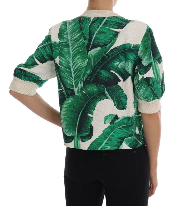 Tropical Sequined Sweater - Lush Greenery Edition - ventzia