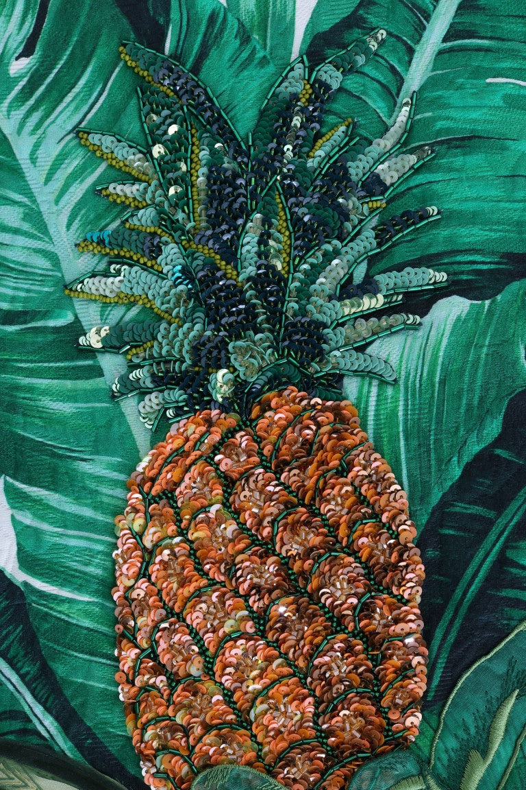 Tropical Sequined Sweater - Lush Greenery Edition - ventzia