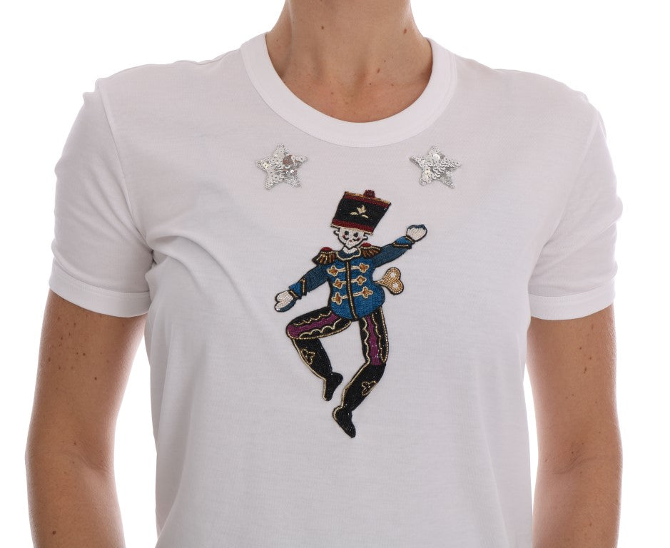 Sequined Fairy Tale Cotton T-Shirt - ventzia