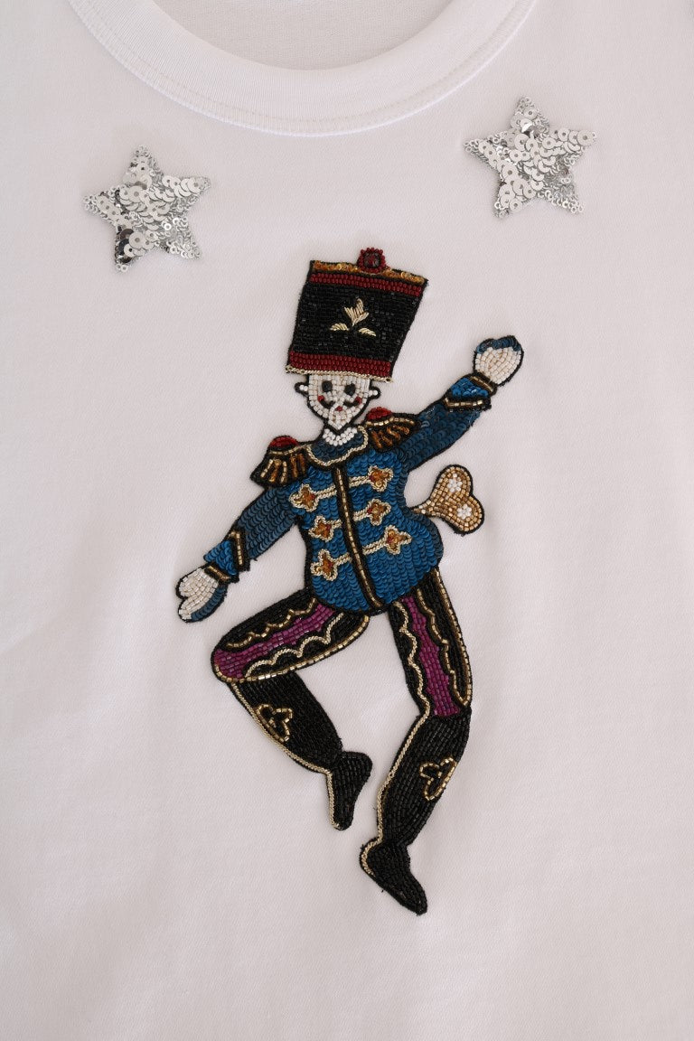 Sequined Fairy Tale Cotton T-Shirt - ventzia