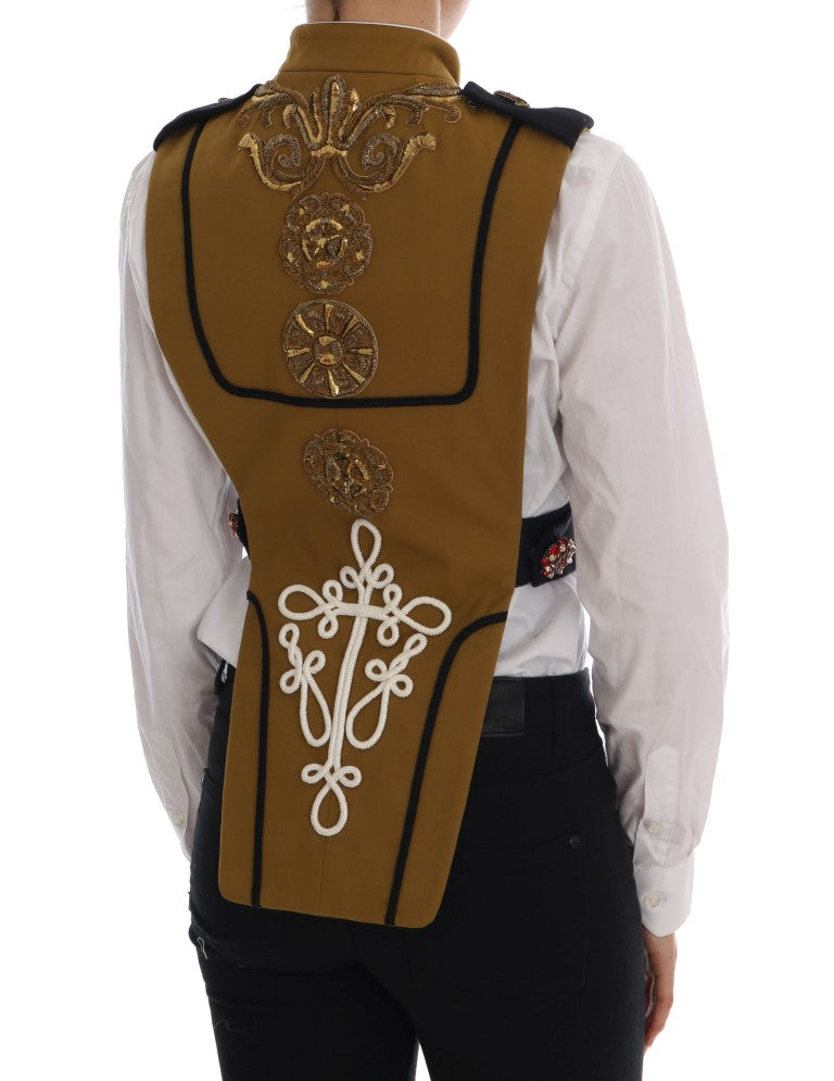 Runway Embellished Crystal Cross Vest - ventzia