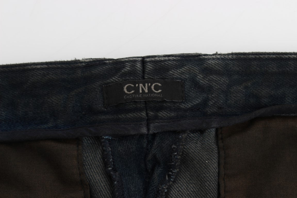 Chic Blue Slim Fit Denim Jeans - ventzia