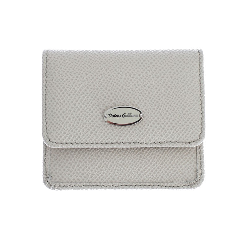 Sleek White Leather Condom Case Wallet - ventzia