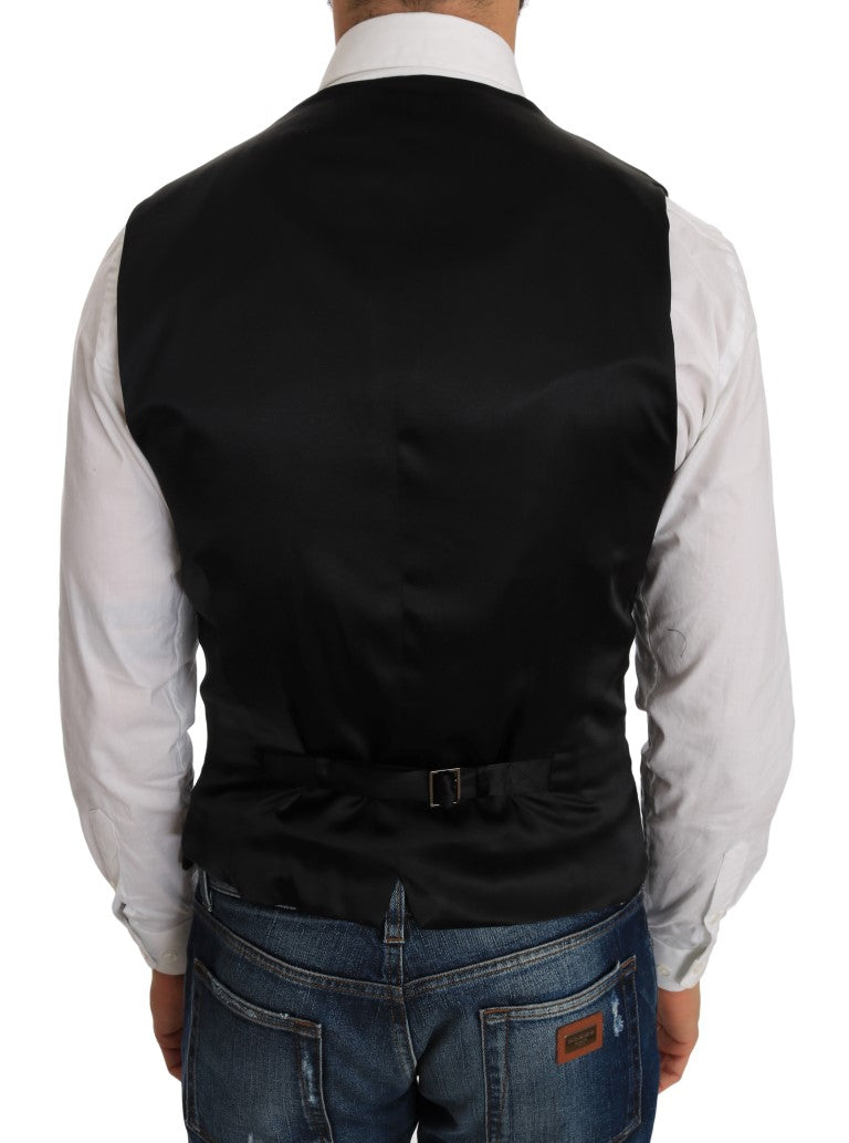 Elegant Polka Dot Black Dress Vest - ventzia