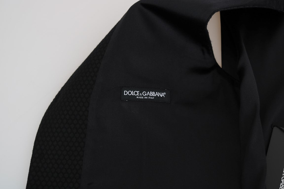 Elegant Polka Dot Black Dress Vest - ventzia