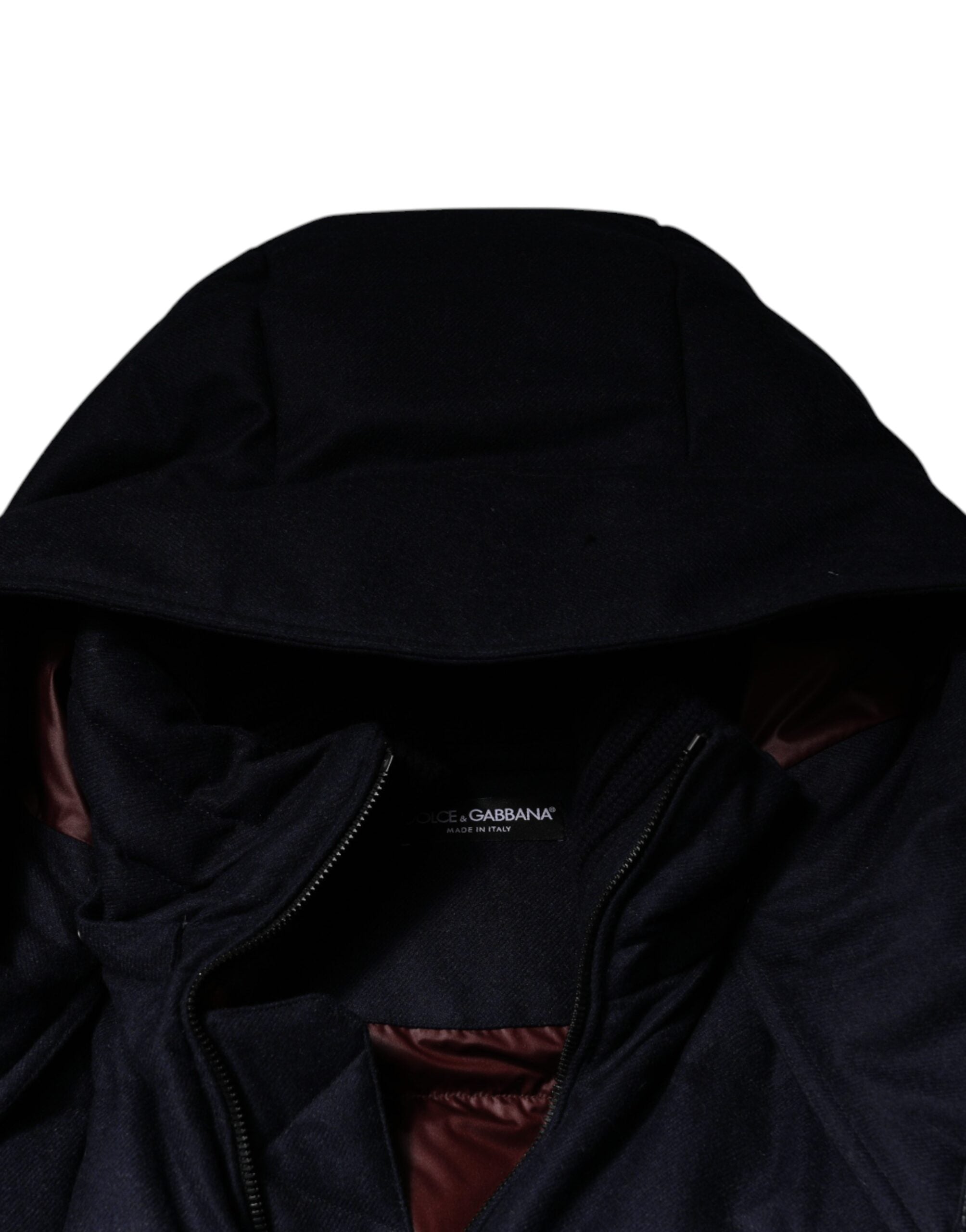 Black Nylon Hooded Puffer Men Coat Jacket - ventzia