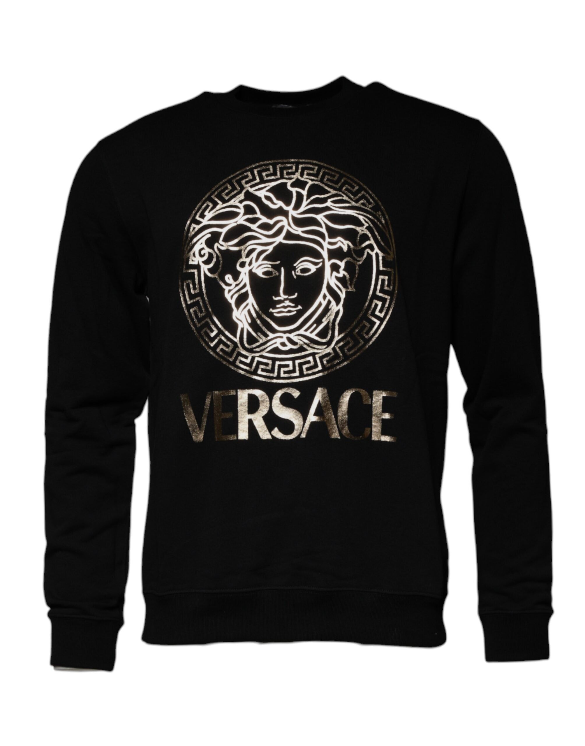 Black Medusa Fleece Men Crew Neck Sweatshirt Sweater - ventzia