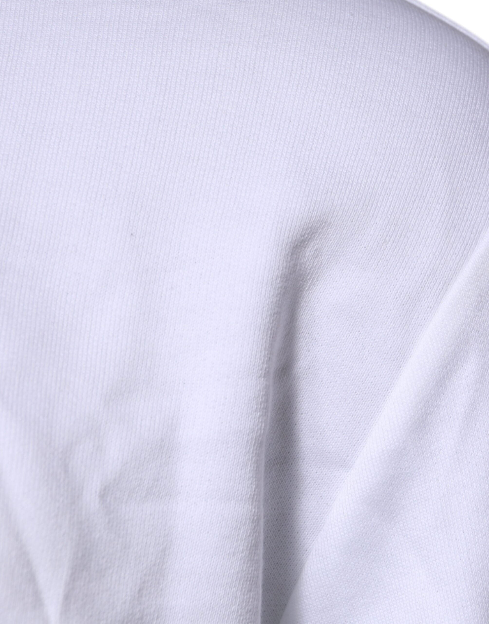 White Medusa Embroidery Crew Neck Pullover Sweater - ventzia