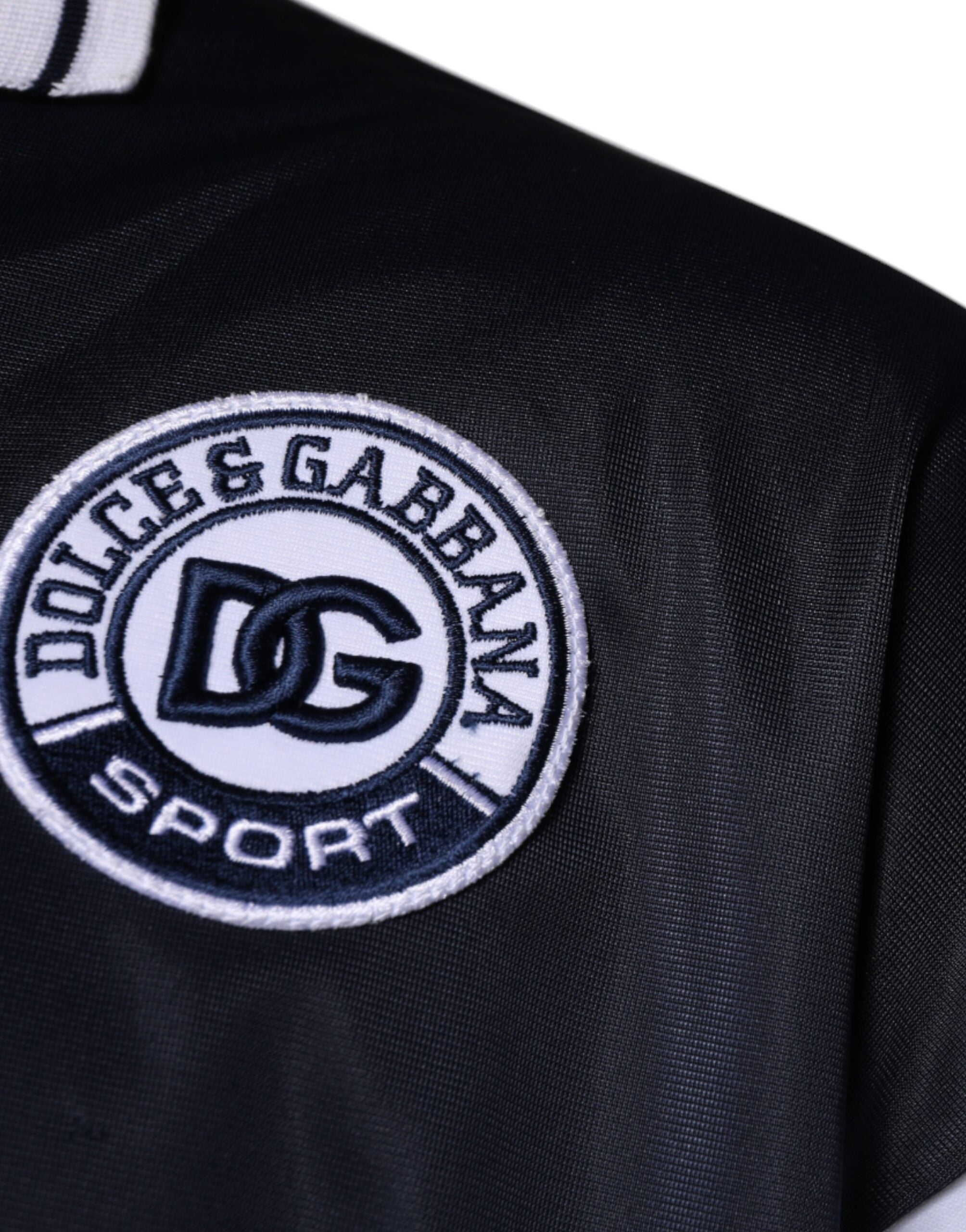 Blue Logo Jersey Collared Pullover Sweater - ventzia