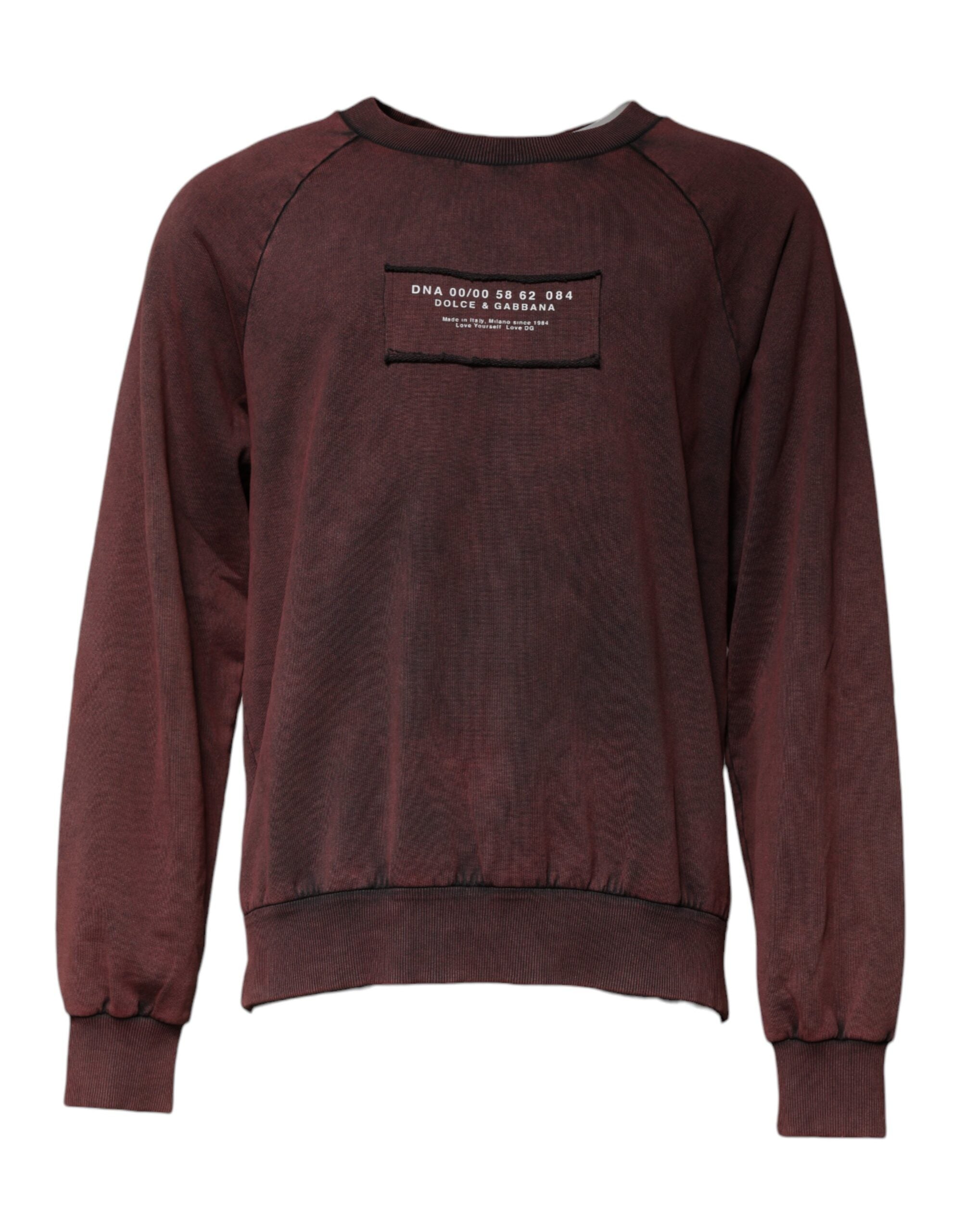 Brown Logo Cotton Crew Neck Pullover Sweater - ventzia