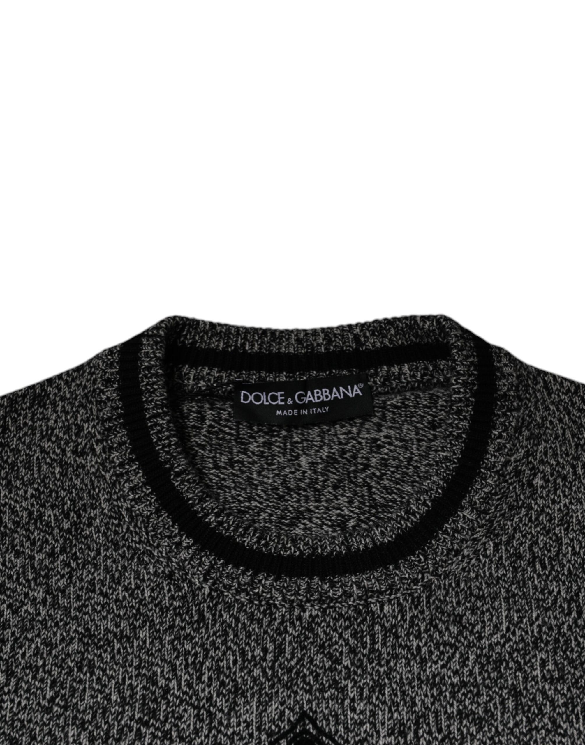 Gray Crown King Cashmere Pullover Sweater - ventzia