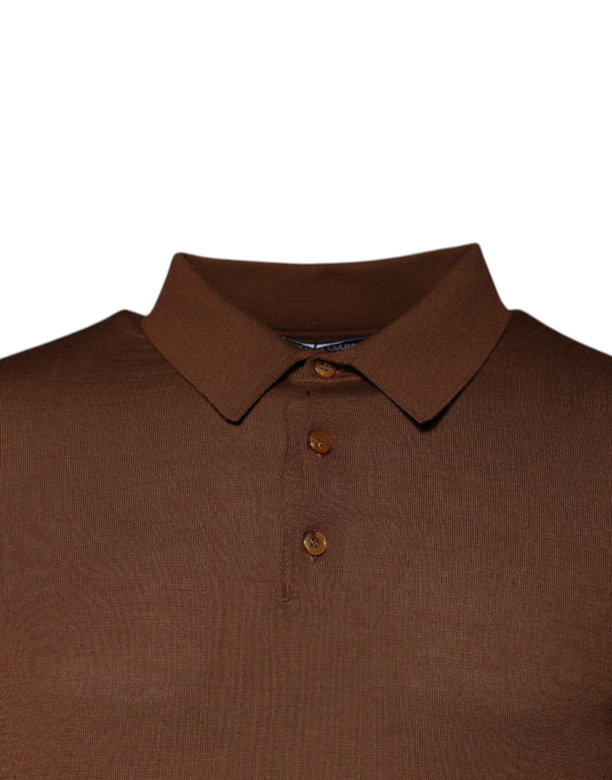 Brown Cashmere Buttoned Men Pullover Sweater - ventzia