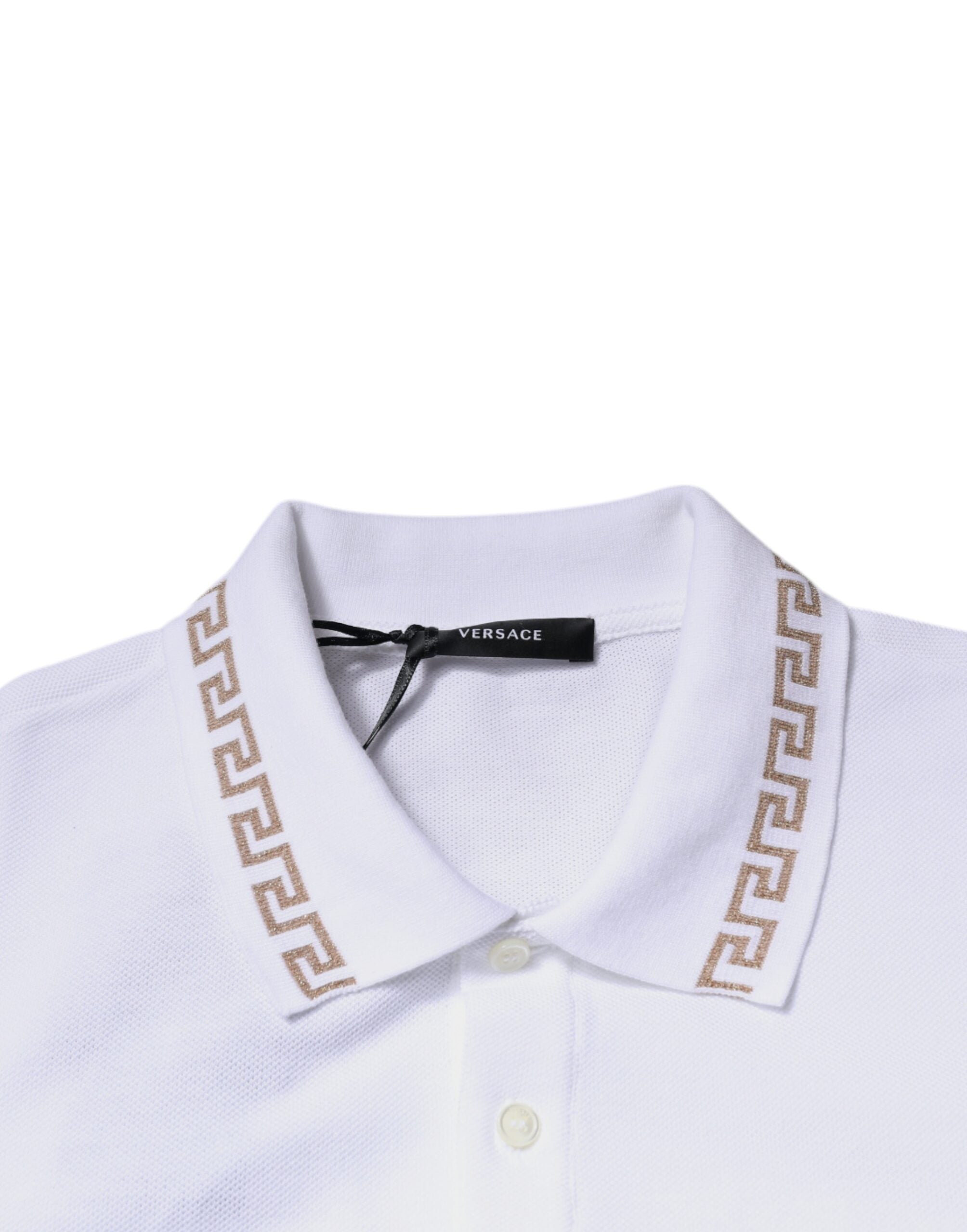 White Viscose Collared Men Polo Short Sleeves T-shirt - ventzia