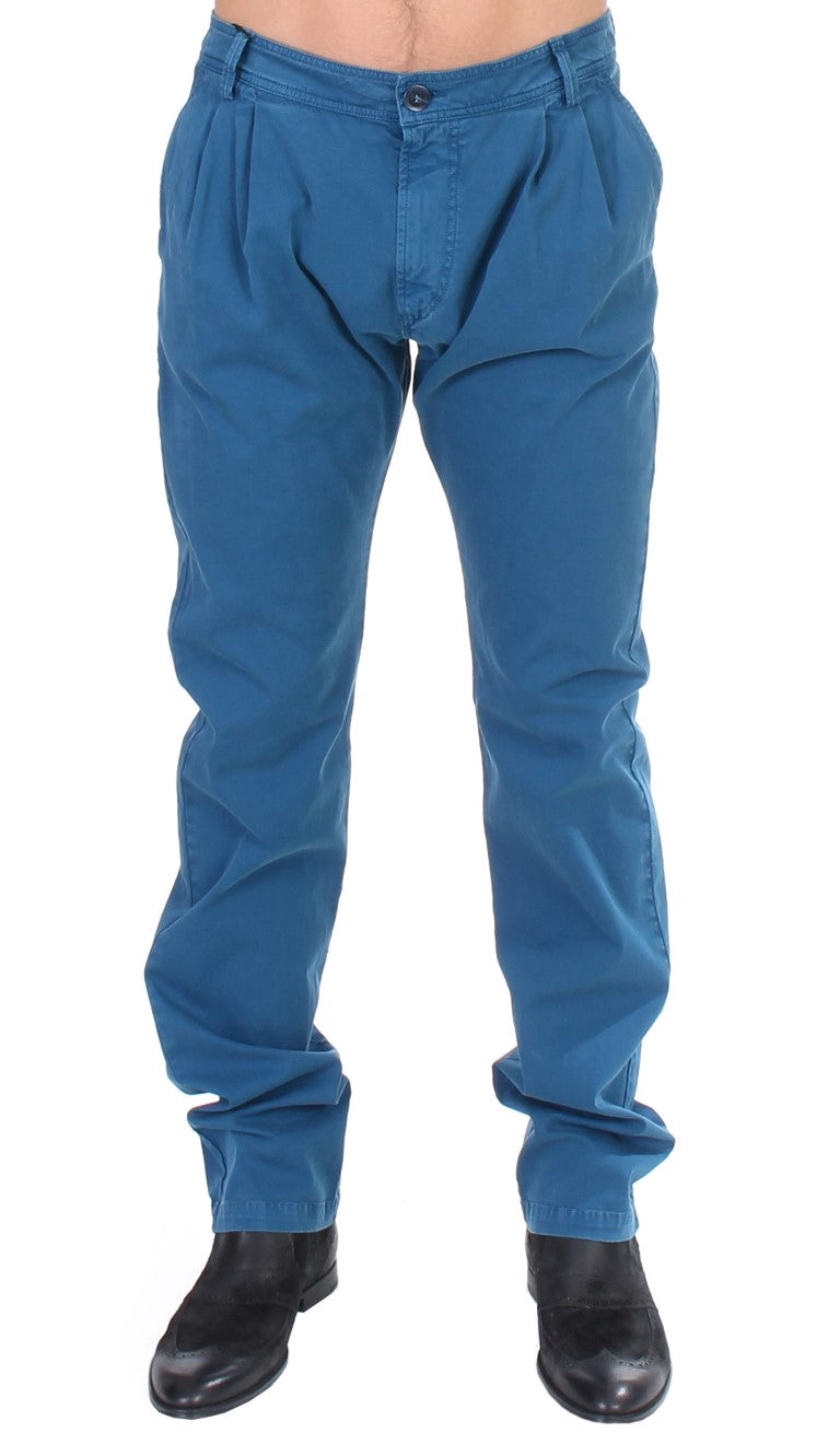 Elegant Straight Fit Cotton Chinos - ventzia