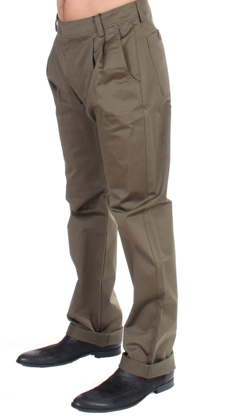 Elegant Green Comfort Straight Fit Pants - ventzia