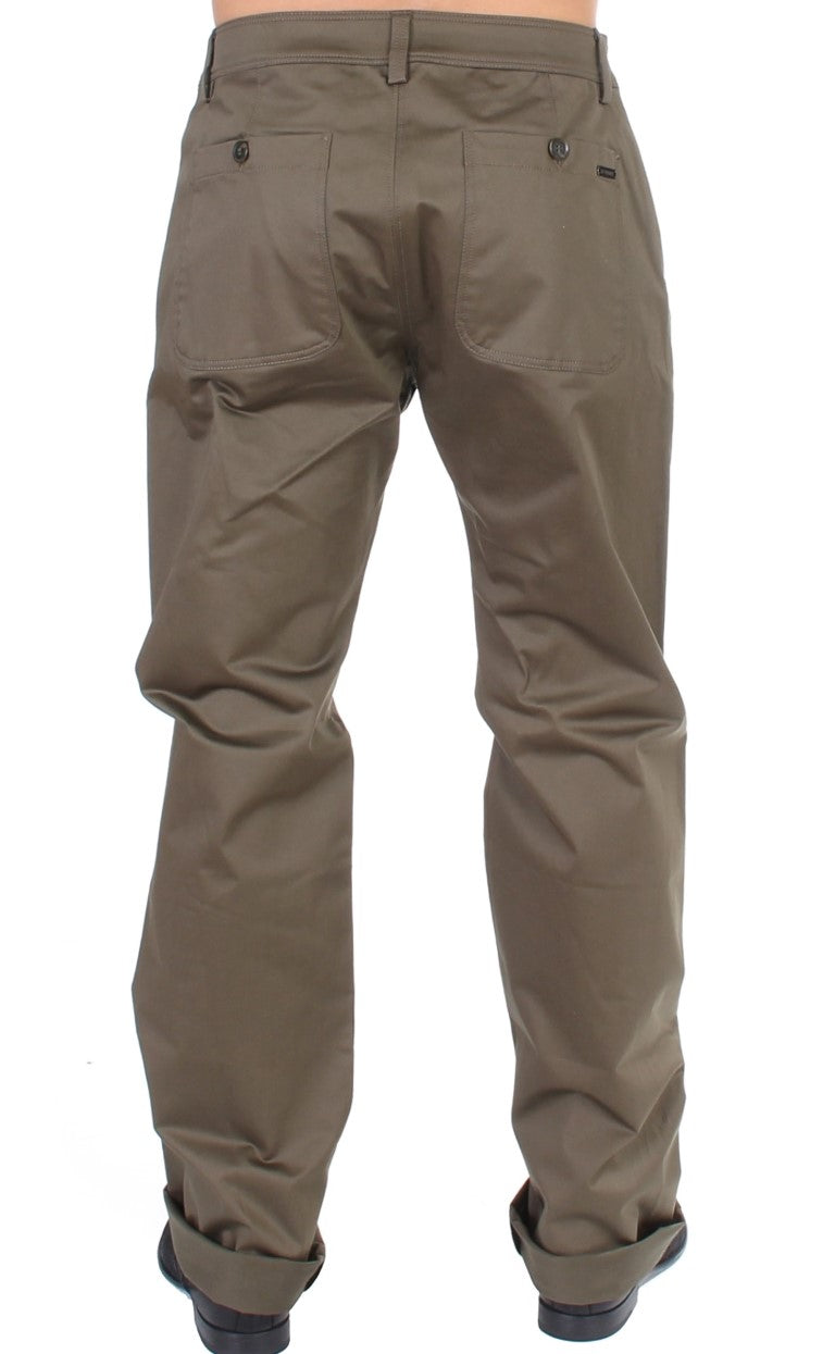 Elegant Green Comfort Straight Fit Pants - ventzia