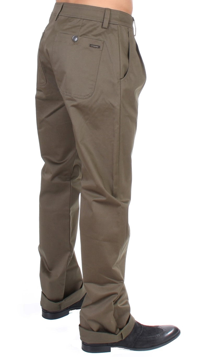 Elegant Green Comfort Straight Fit Pants - ventzia