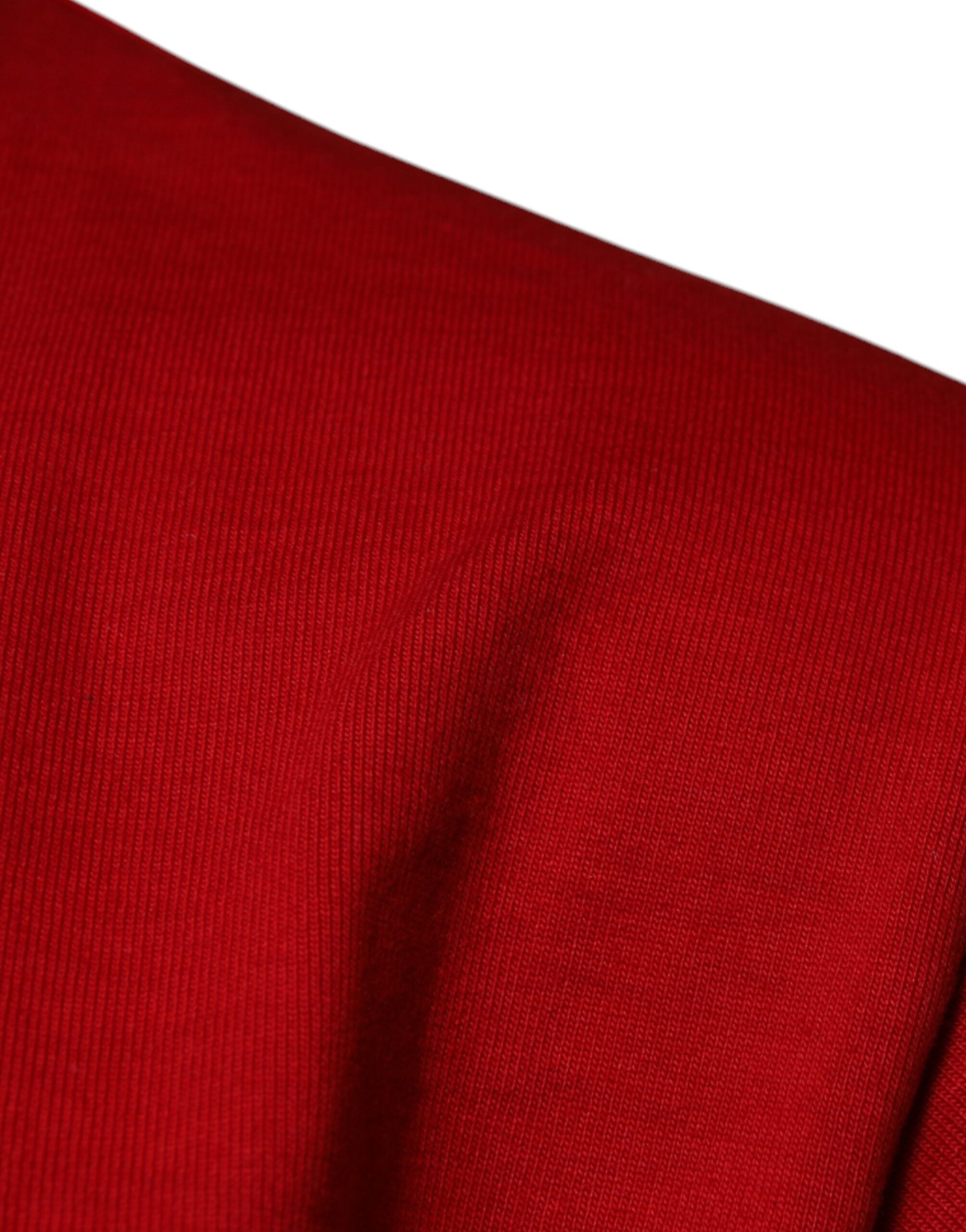 Red DG Eye Cotton Crew Neck T-shirt - ventzia