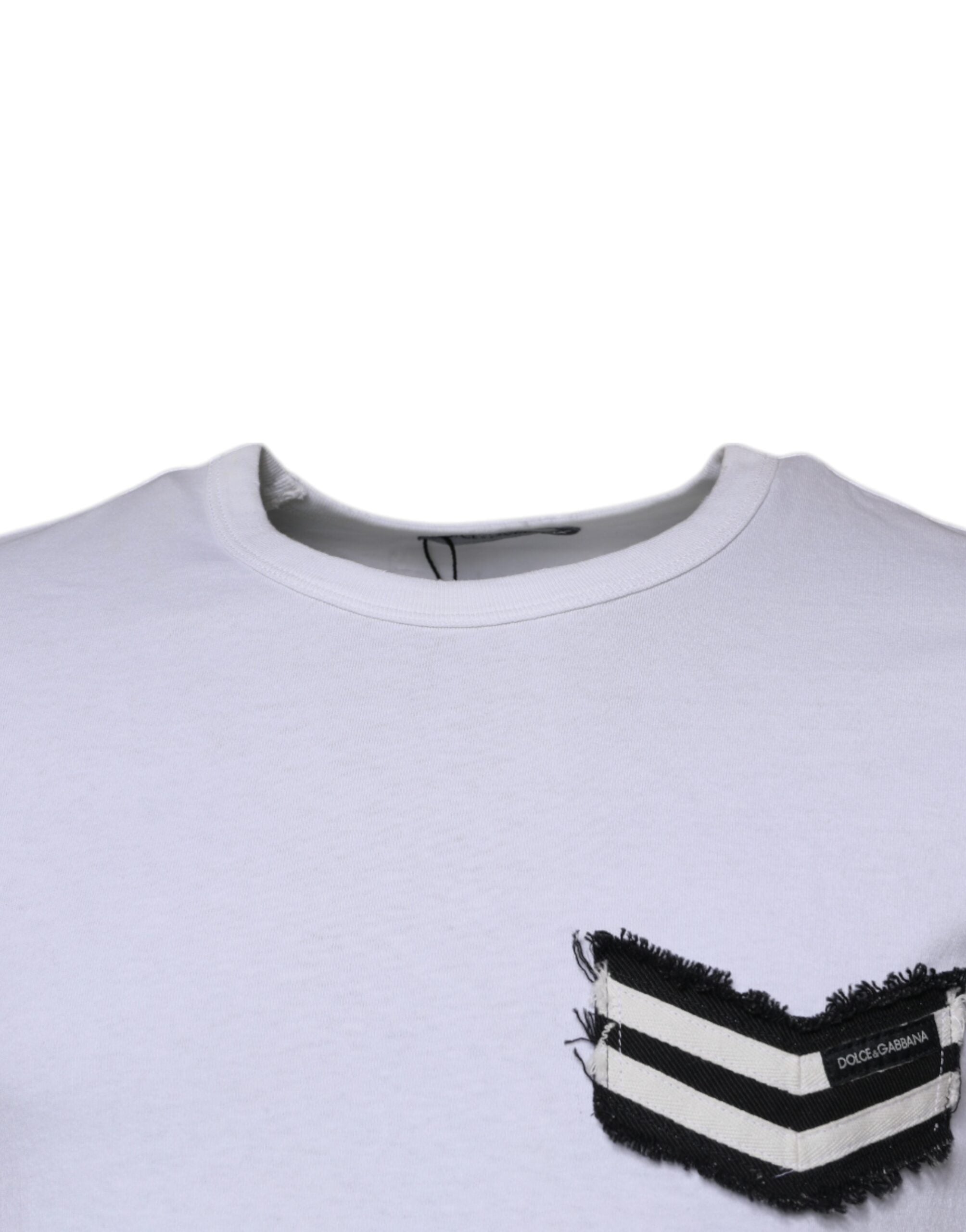 White Stripes Crew Neck Short Sleeves T-shirt - ventzia