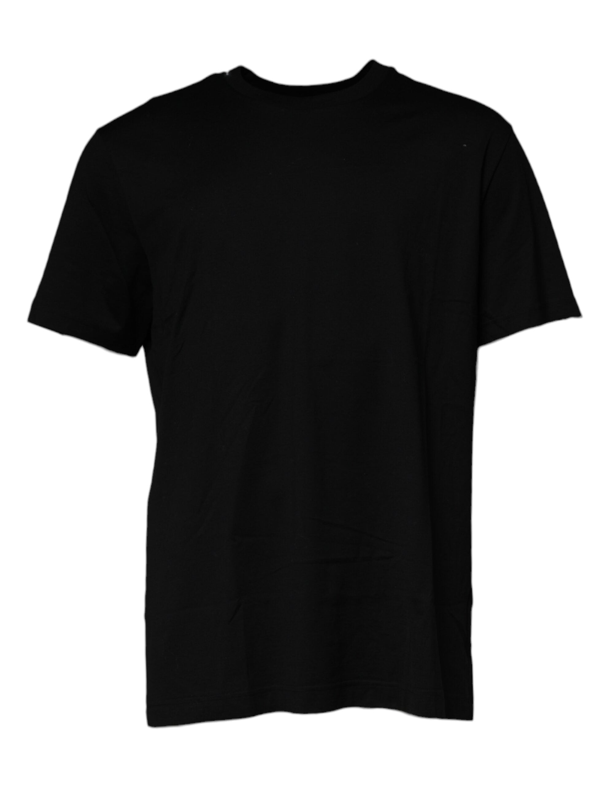 Black Crew Neck Short Sleeve T-shirt - ventzia
