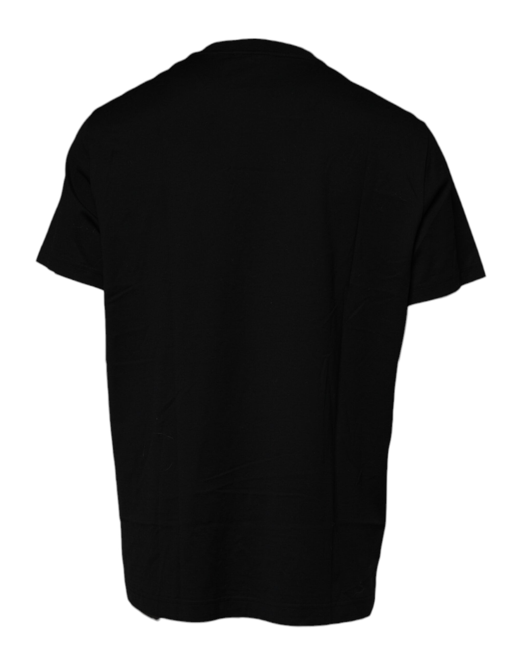 Black Crew Neck Short Sleeve T-shirt - ventzia