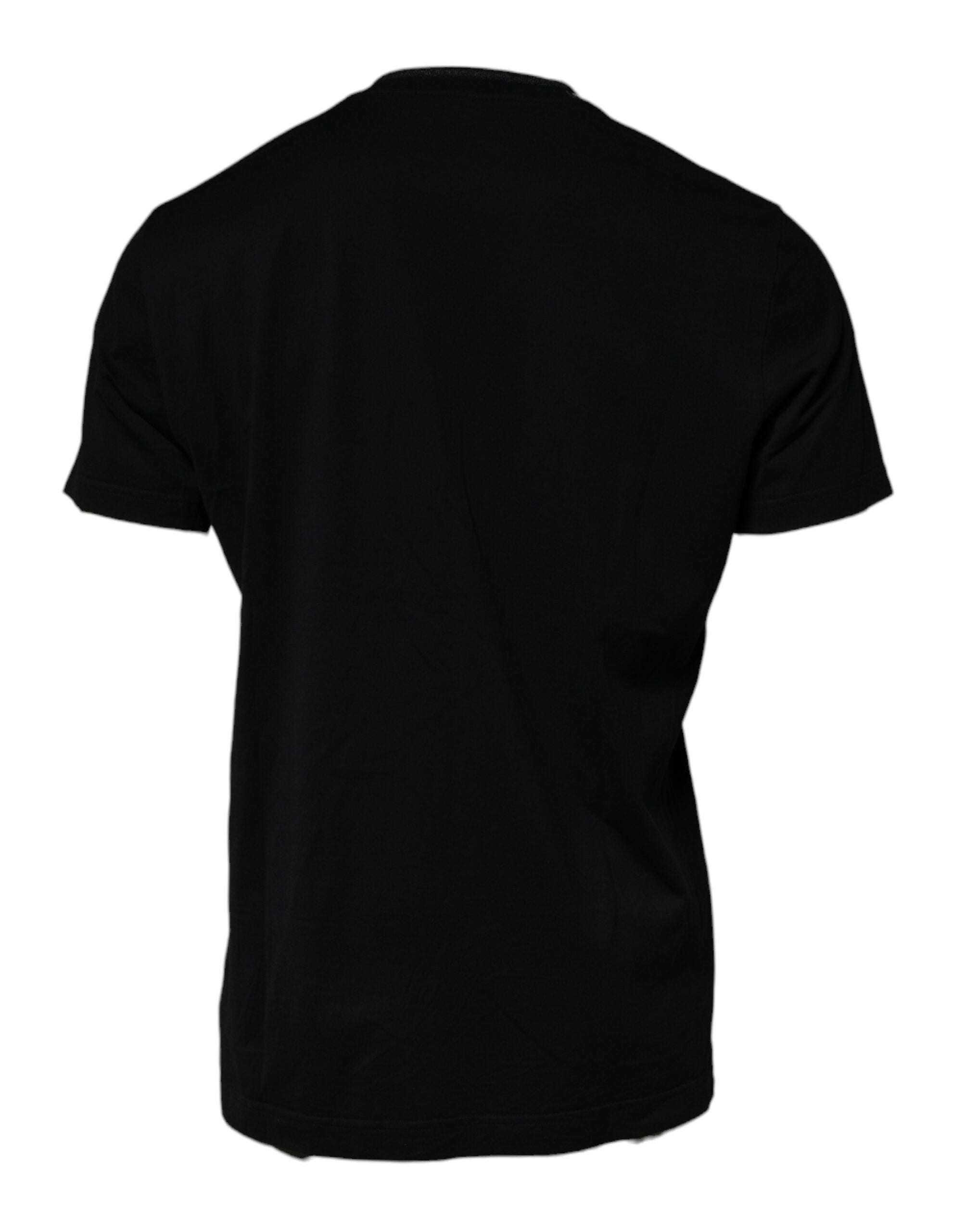 Black Crew Neck Short Sleeve T-shirt - ventzia