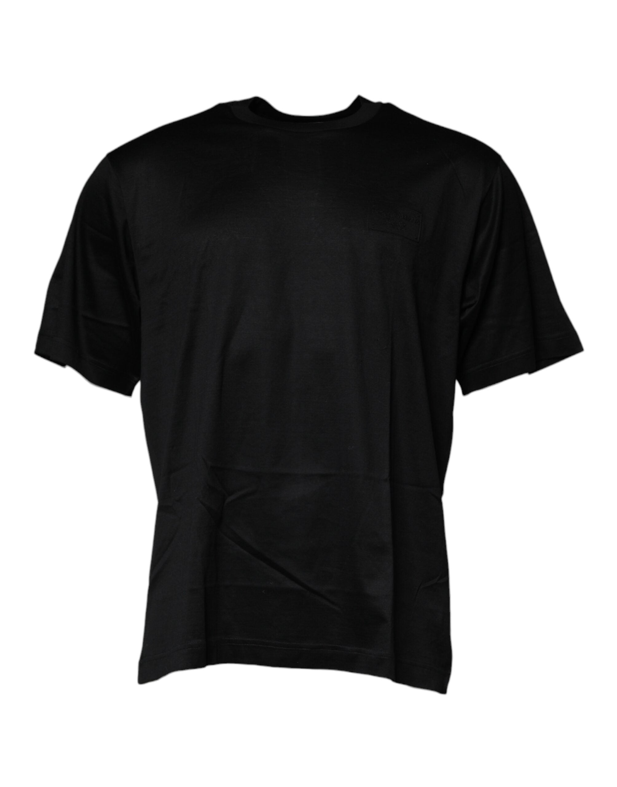 Black Crew Neck Short Sleeve T-shirt - ventzia