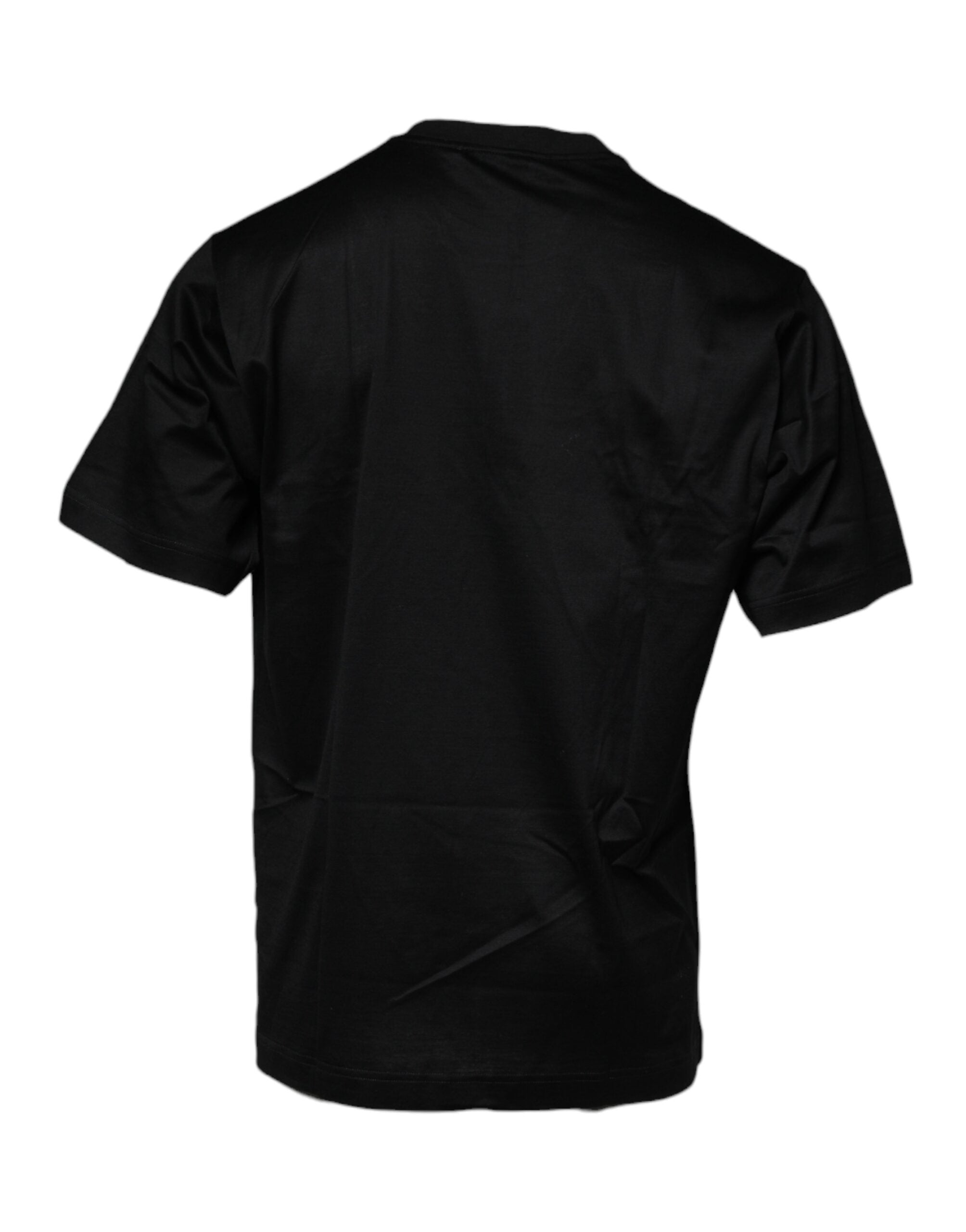 Black Crew Neck Short Sleeve T-shirt - ventzia