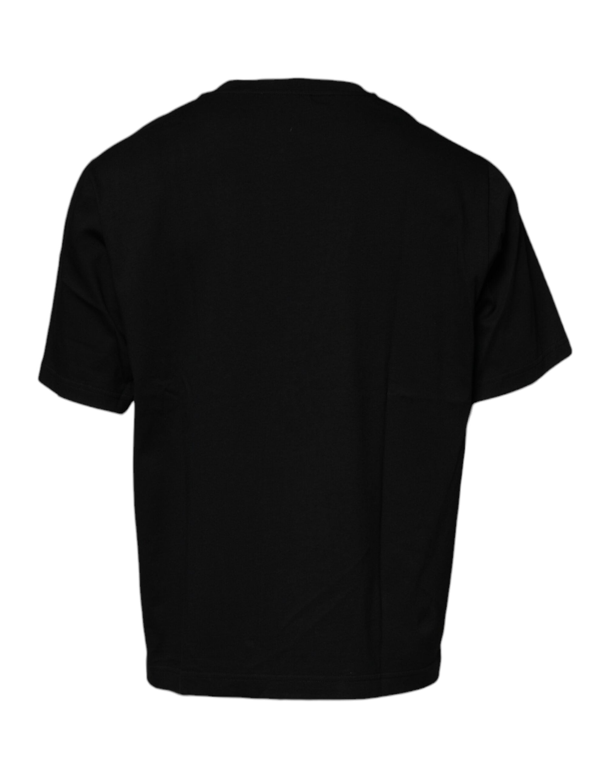 Black Crew Neck Short Sleeve T-shirt - ventzia