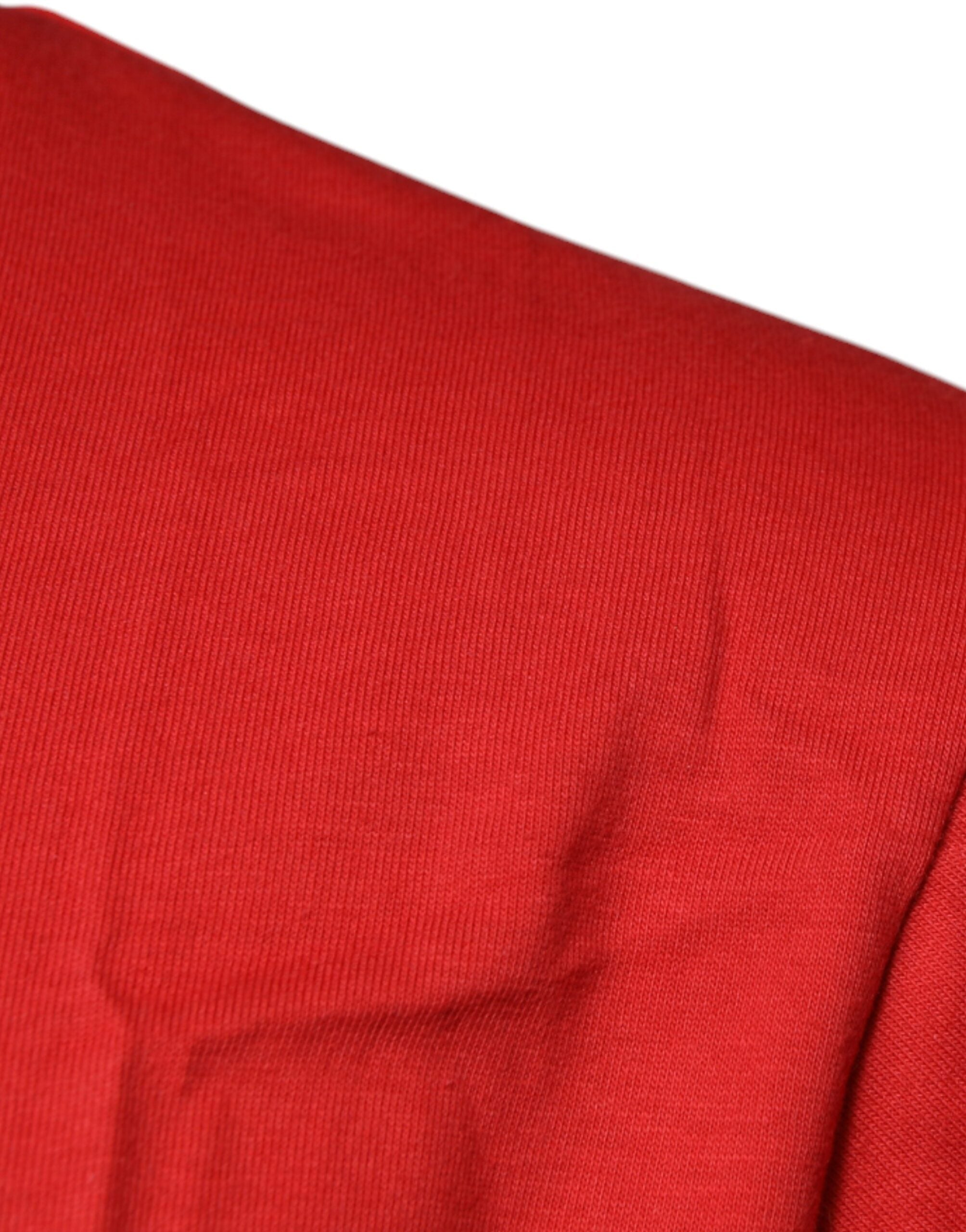 Red DG Logo Cotton Crew Neck T-shirt - ventzia