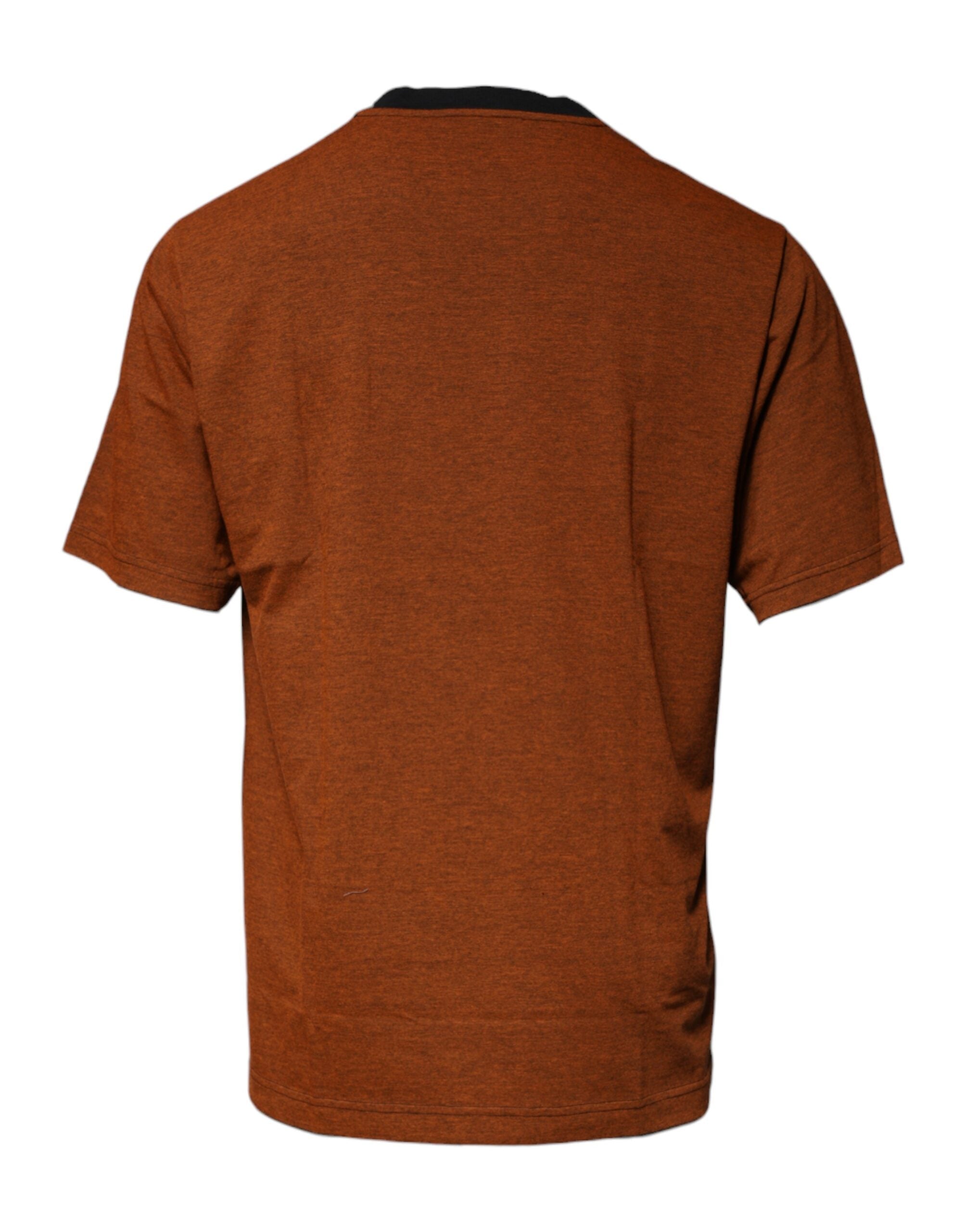 Brown DG Logo Cotton Crew Neck T-shirt - ventzia