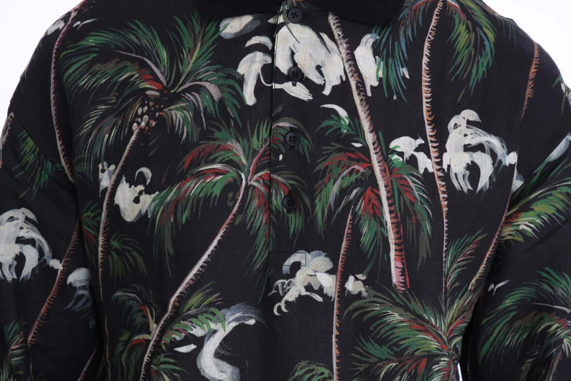 Sicilian Volcano Motive Polo Tee - ventzia