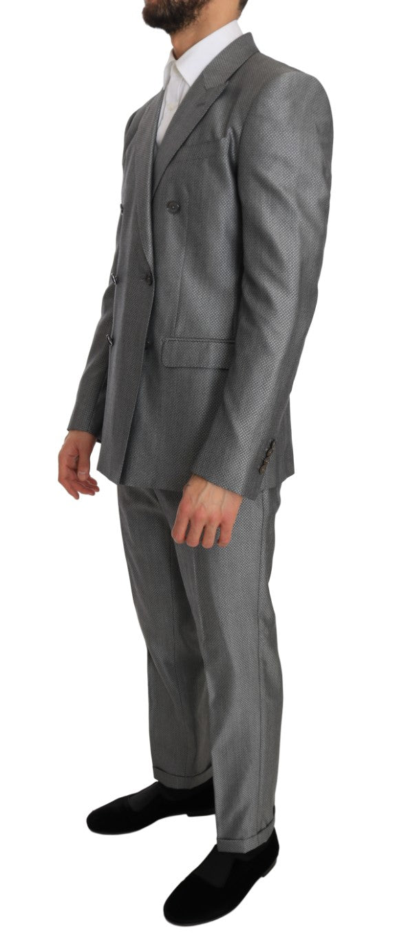 Elegant Black Double-Breasted Suit - ventzia
