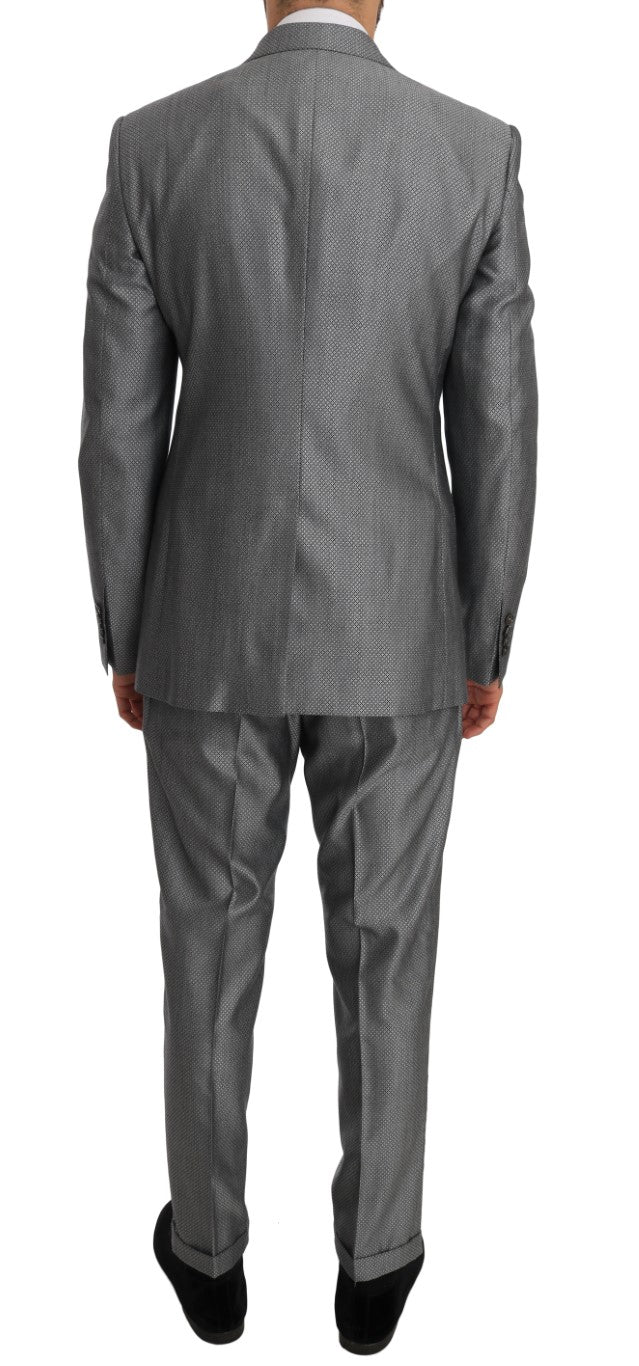 Elegant Black Double-Breasted Suit - ventzia