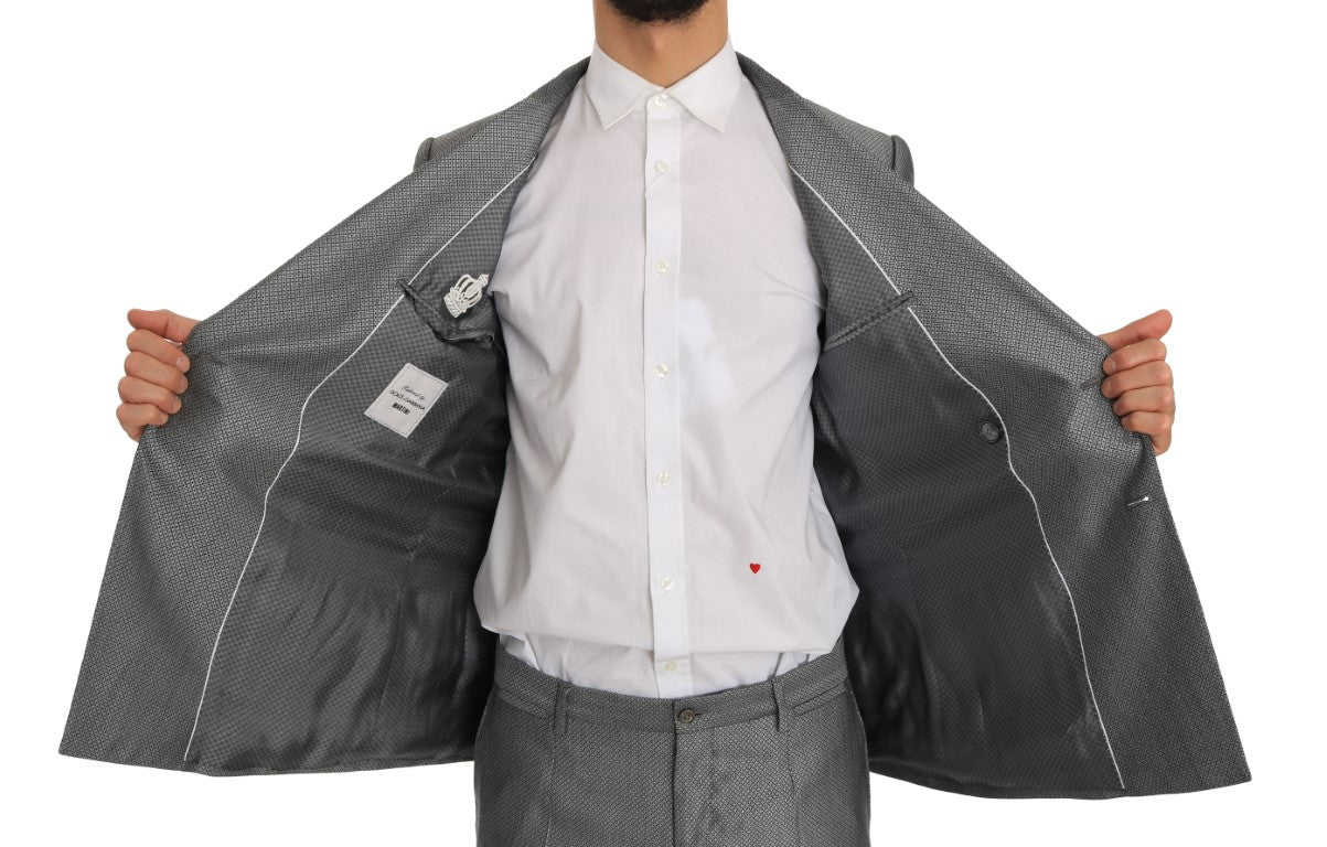 Elegant Black Double-Breasted Suit - ventzia