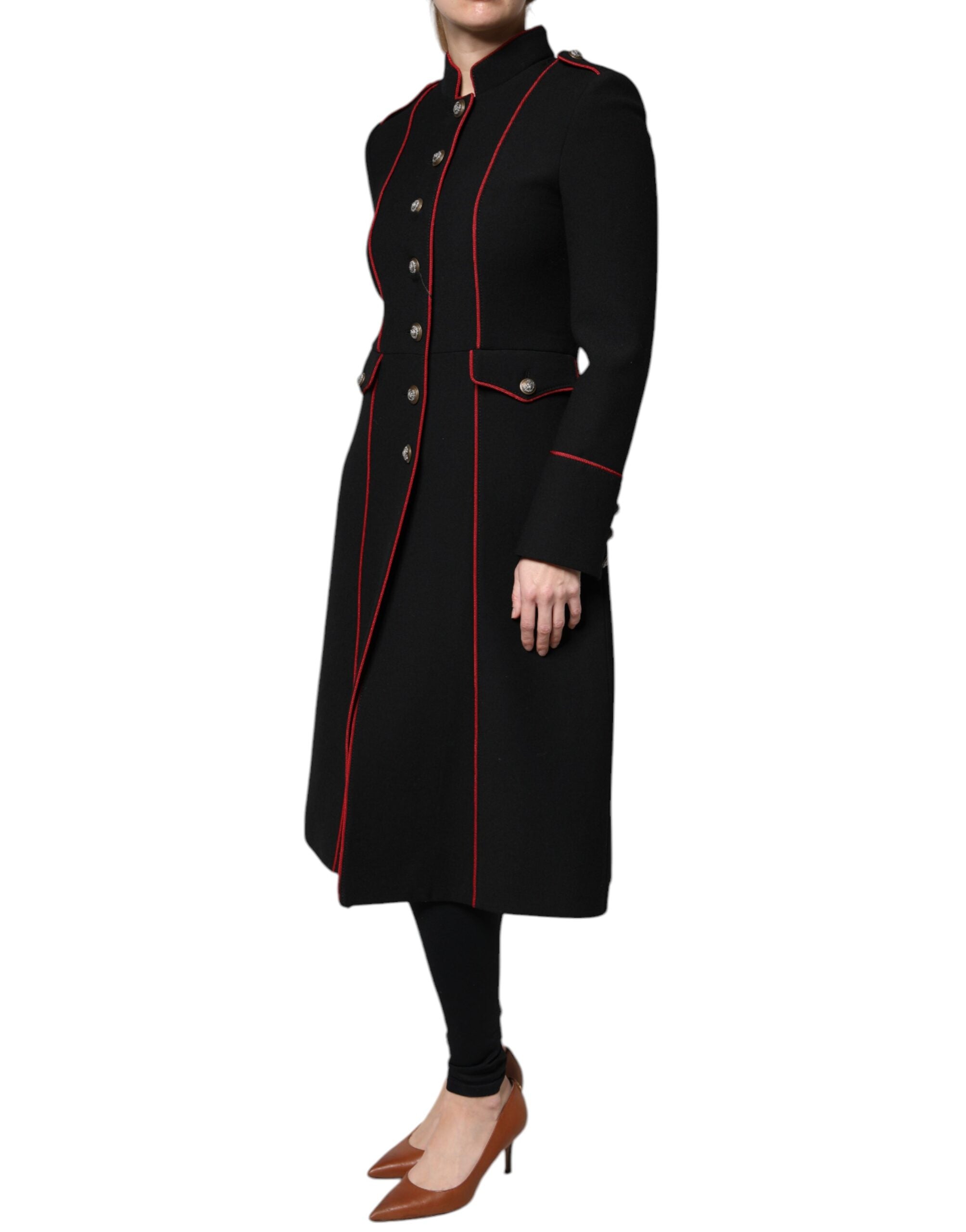 Black Single Breasted Trench Coat Jacket - ventzia