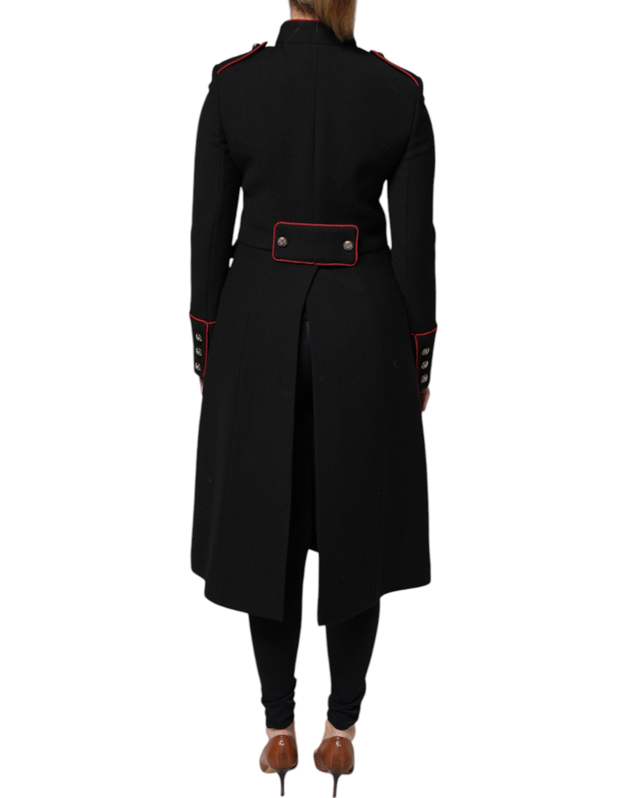 Black Single Breasted Trench Coat Jacket - ventzia