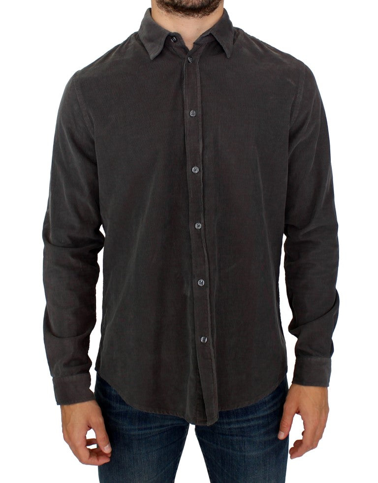 Chic Green Cotton Casual Men's Shirt - ventzia
