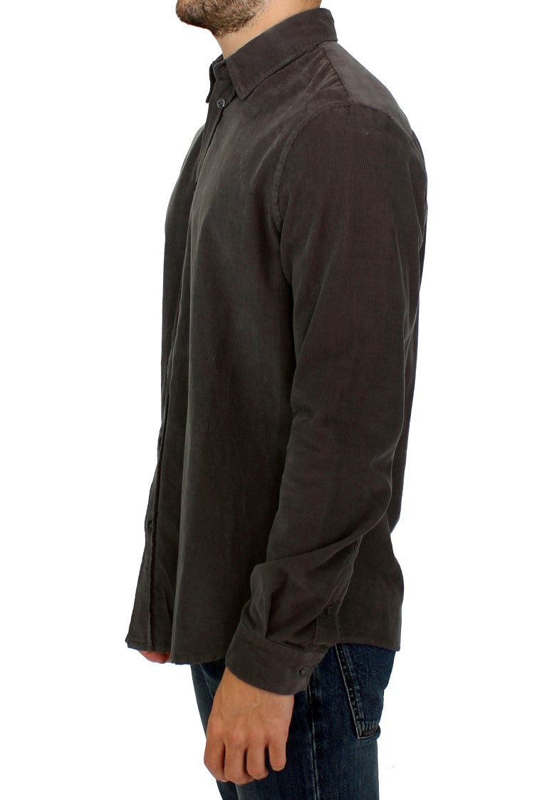 Chic Green Cotton Casual Men's Shirt - ventzia