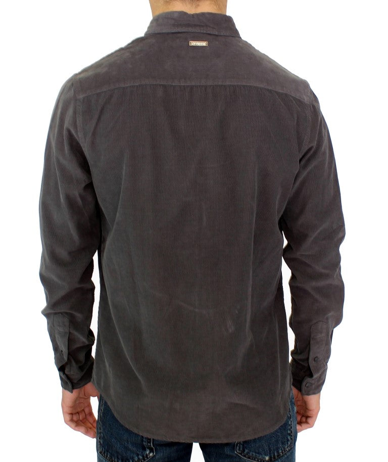 Chic Green Cotton Casual Men's Shirt - ventzia