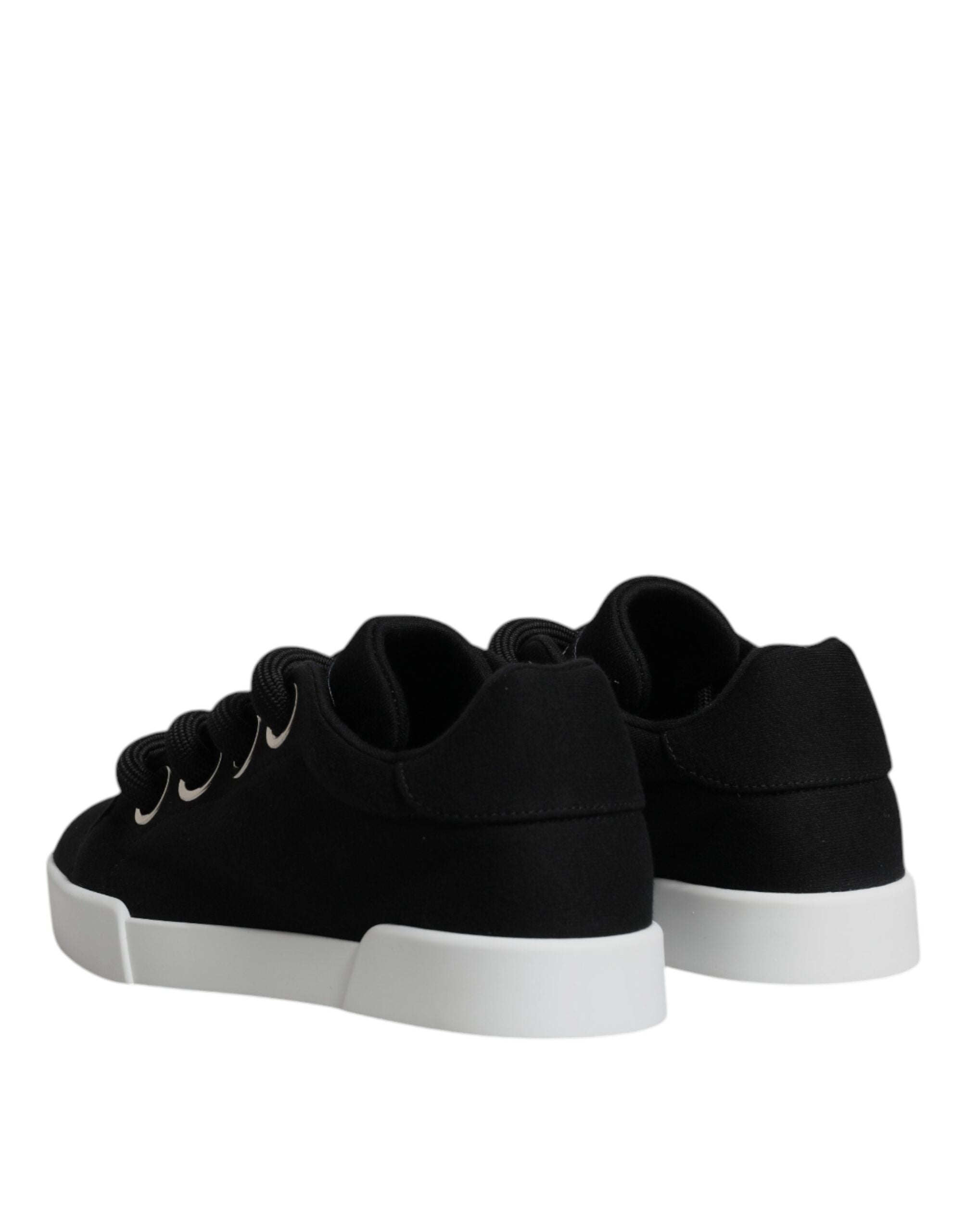 Black Portofino Low Top Sneakers Shoes - ventzia