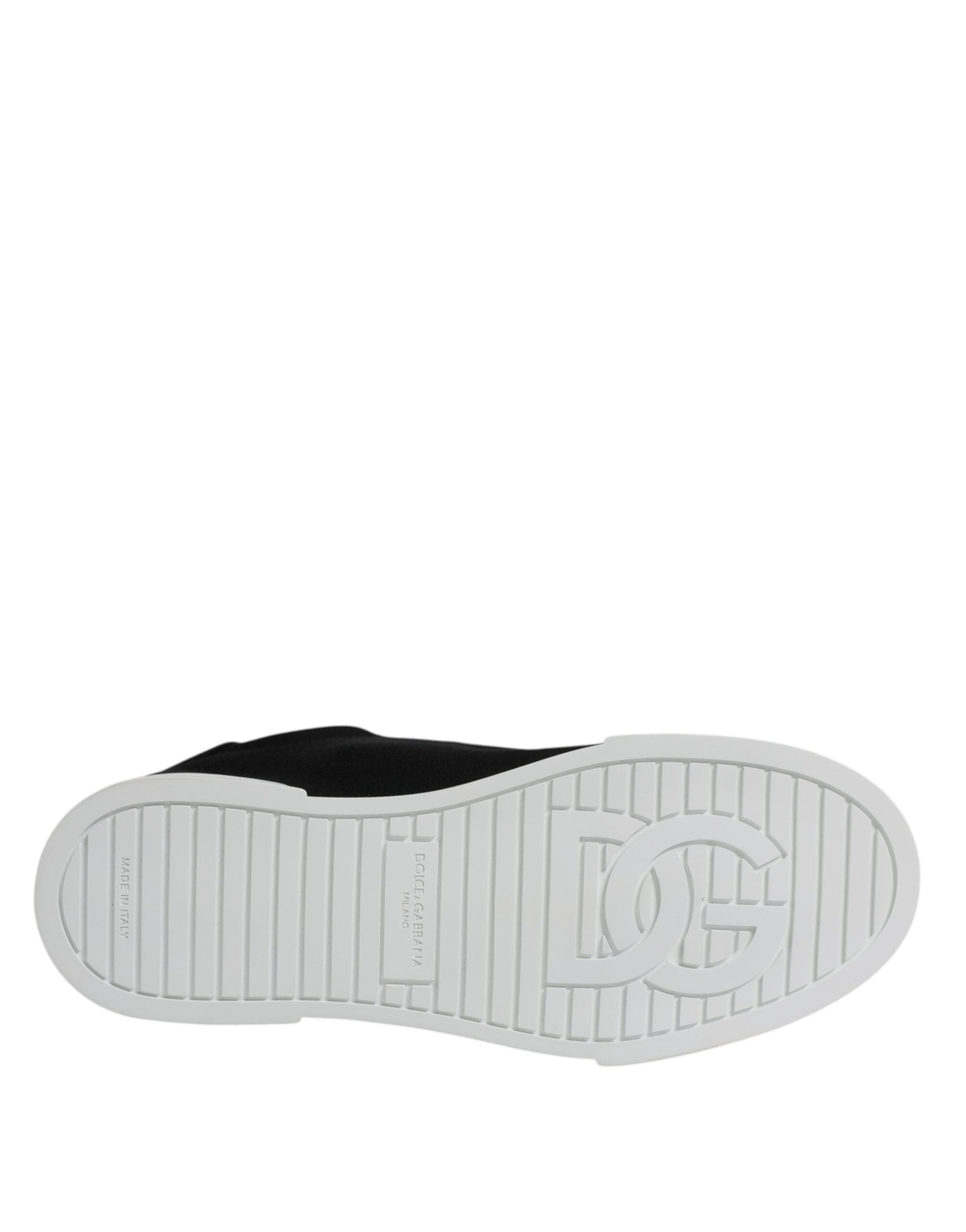 Black Portofino Low Top Sneakers Shoes - ventzia